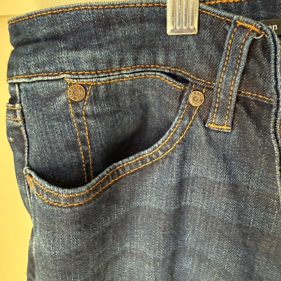 EUC Talbots Crop Straight Leg Jeans Dark Blue SZ 14 - Picture 4 of 11